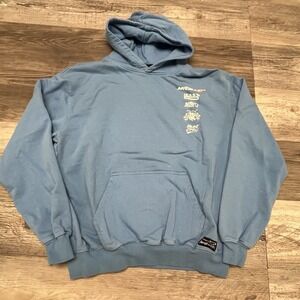 MR BEAST Dusty Blue Hoodie Men's Small Oversized Sweatshirt  Racing Youtuber